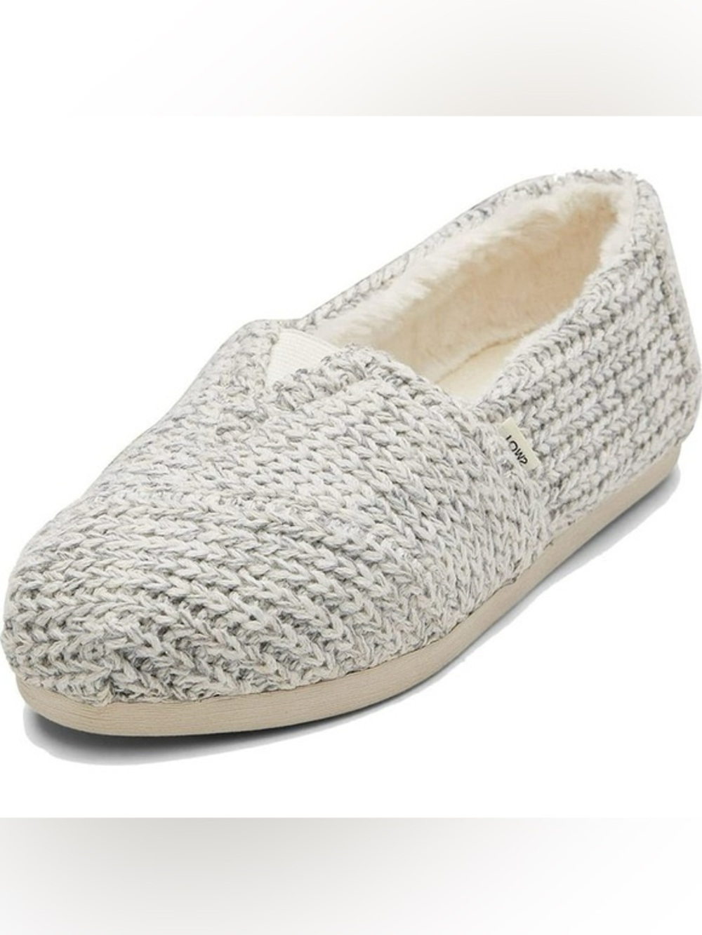 Toms Women's Knit Slip-On Slippers - Light Cream